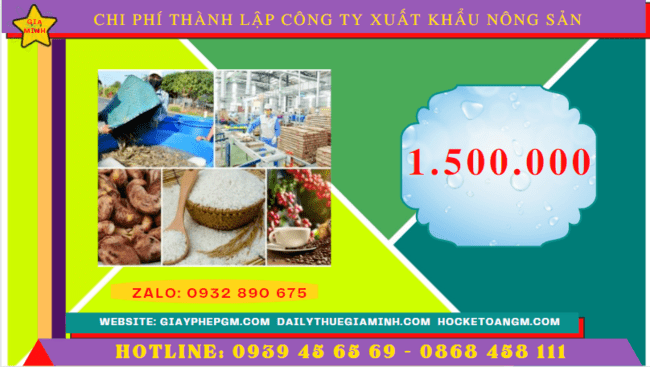 Thành lập công ty xuất khẩu nông sản tại quảng ninh 5 Chi phí thành lập công ty xuất khẩu nông sản tại Quảng Ninh