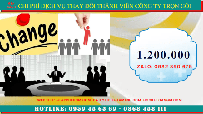 DỊCH VỤ THAY ĐỔI THÀNH VIÊN CÔNG TY TRỌN GÓI TẠI CẦN THƠ 5 Chi phí thay đổi thành viên công ty tại Cần Thơ