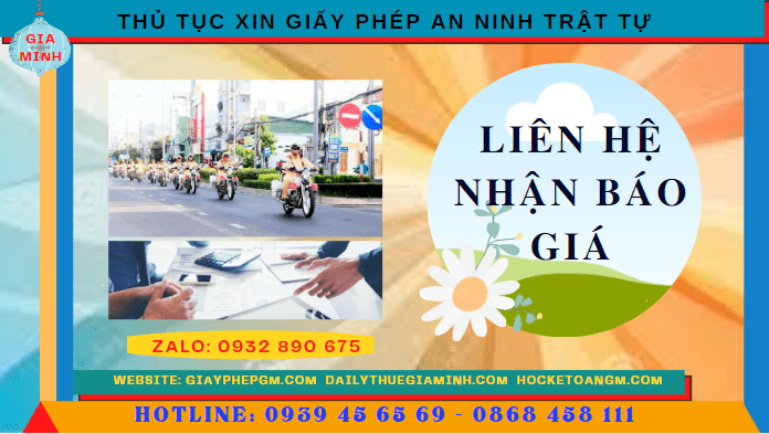 THỦ TỤC XIN GIẤY PHÉP AN NINH TRẬT TỰ TẠI NINH BÌNH 5 Chi phí thủ tục xin giấy phép an ninh trật tự tại Ninh Bình