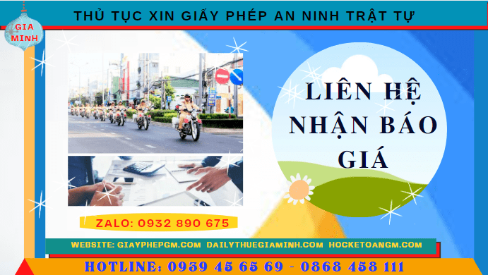 Thủ tục xin giấy phép an ninh trật tự tại tiền giang 7 Chi phí thủ tục xin giấy phép an ninh trật tự tại Tiền Giang