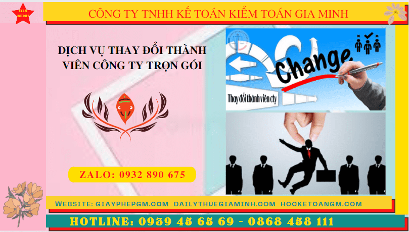 DỊCH VỤ THAY ĐỔI THÀNH VIÊN CÔNG TY TRỌN GÓI TẠI CẦN THƠ 4 Đăng ký thay đổi thành viên công ty TNHH 2 thành viên trở lên tại Cần Thơ