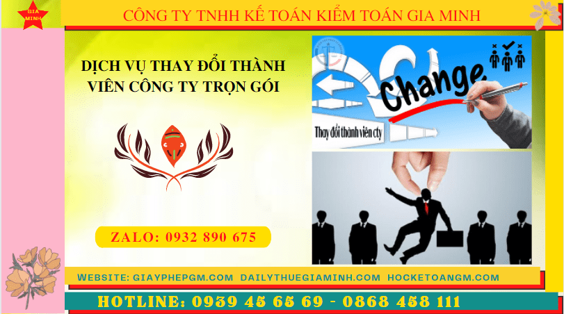 DỊCH VỤ THAY ĐỔI THÀNH VIÊN CÔNG TY TRỌN GÓI TẠI PHÚ THỌ 4 Đăng ký thay đổi thành viên công ty TNHH 2 thành viên trở lên tại Phú Thọ