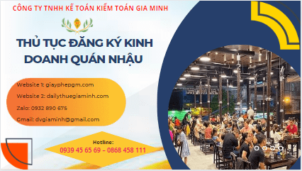 Thủ tục đăng ký giấy phép kinh doanh quán nhậu 14 Dịch vụ đăng ký kinh doanh quán nhậu
