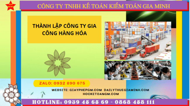 Dịch vụ thành lập công ty gia công hàng hóa tại Bình Thuận