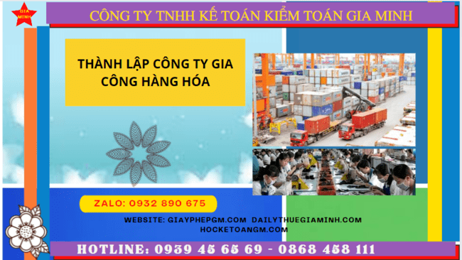 Dịch vụ thành lập công ty gia công hàng hóa tại Long An