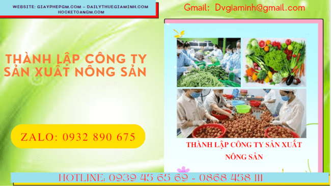 Thành lập công ty sản xuất nông sản tại Hà Nội 8 Dịch vụ thành lập công ty sản xuất nông sản tại Hà Nội