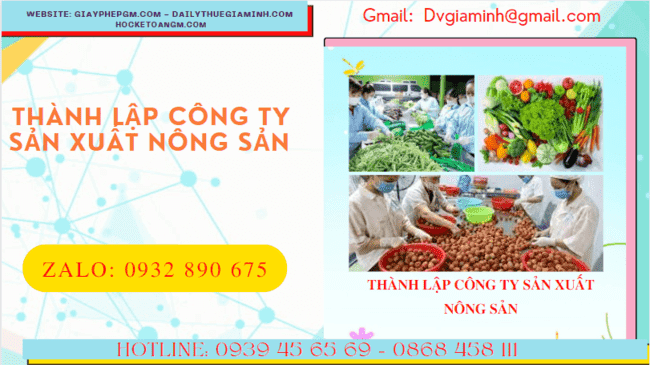 Thành lập công ty sản xuất nông sản tại quảng nam 4 Dịch vụ thành lập công ty sản xuất nông sản tại Quảng Nam