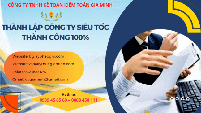 thành lập công ty siêu tốc thành công 100% tại TPHCM