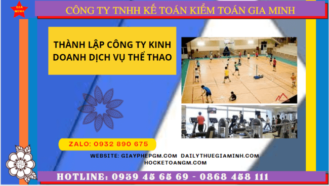 Điều kiện thành lập công ty kinh doanh dịch vụ thể thao tại Ninh Bình