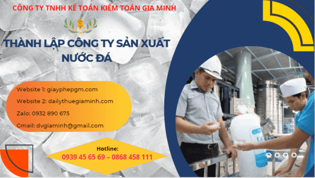 Điều kiện thành lập công ty sản xuất nước đá