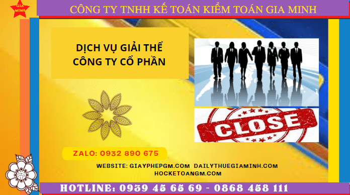 DỊCH VỤ GIẢI THỂ CÔNG TY CỔ PHẦN GIÁ RẺ TẠI BÌNH ĐỊNH 6 Điều kiện, thủ tục giải thể công ty cổ phần tại Bình Định