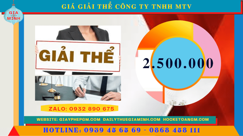 GIẢI THỂ CÔNG TY TNHH MTV TẠI THÀNH PHỐ HỒ CHÍ MINH 5 Giải thể công ty TNHH tại Thành Phố Hồ Chí Minh hết bao nhiêu tiền