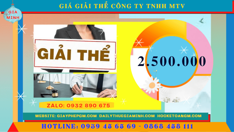 GIẢI THỂ CÔNG TY TNHH MTV TẠI VĨNH PHÚC 5 Giải thể công ty TNHH tại Vĩnh Phúc hết bao nhiêu tiền