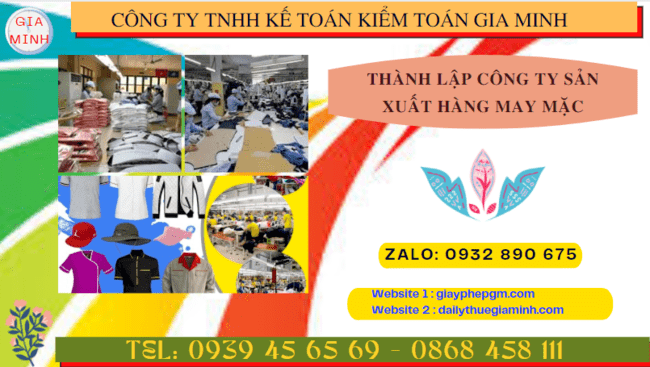 Hồ sơ thành lập công ty sản xuất hàng may mặc tại Bà Rịa Vũng Tàu