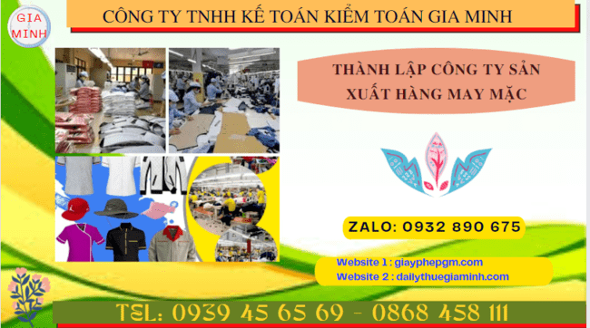 Hồ sơ thành lập công ty sản xuất hàng may mặc tại Cao Bằng