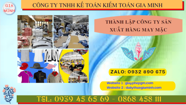 Thành lập công ty sản xuất hàng may mặc tại đắk lắk 4 Hồ sơ thành lập công ty sản xuất hàng may mặc tại Đắk Lắk