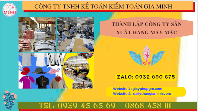 Hồ sơ thành lập công ty sản xuất hàng may mặc tại Gia Lai