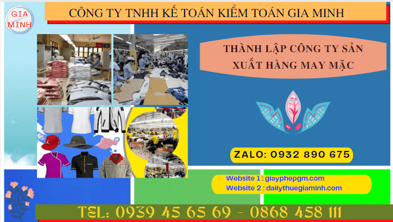 Hồ sơ thành lập công ty sản xuất hàng may mặc tại Hải Dương