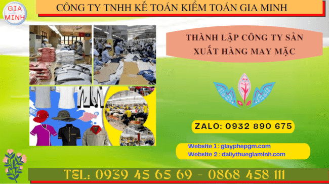 Hồ sơ thành lập công ty sản xuất hàng may mặc tại Hưng Yên