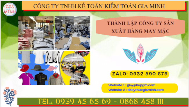 Hồ sơ thành lập công ty sản xuất hàng may mặc tại Kon Tum