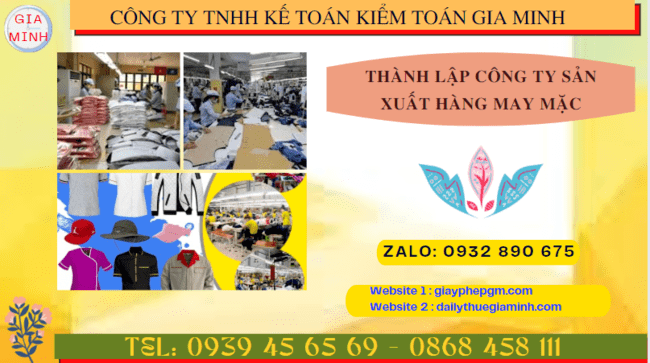 Hồ sơ thành lập công ty sản xuất hàng may mặc tại Lạng Sơn
