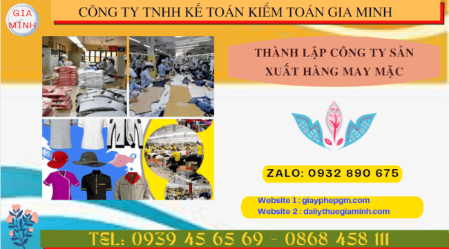 Hồ sơ thành lập công ty sản xuất hàng may mặc tại Long An