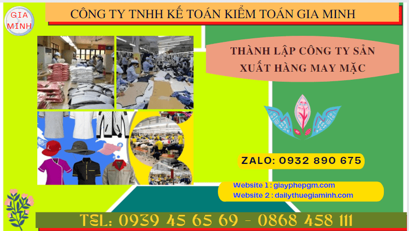 Hồ sơ thành lập công ty sản xuất hàng may mặc tại Nghệ An