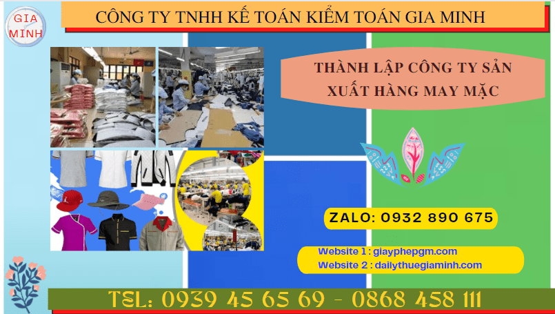 Hồ sơ thành lập công ty sản xuất hàng may mặc tại Nha Trang