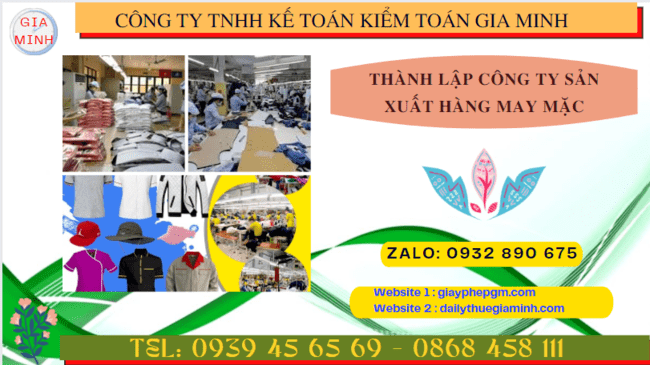 Hồ sơ thành lập công ty sản xuất hàng may mặc tại Phú Quốc