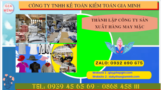 Hồ sơ thành lập công ty sản xuất hàng may mặc tại Quảng Nam