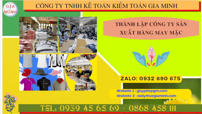 Hồ sơ thành lập công ty sản xuất hàng may mặc tại Quảng Ngãi