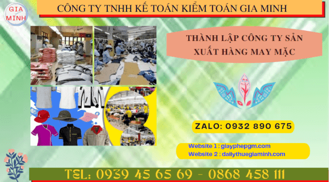 Thành lập công ty sản xuất hàng may mặc tại quảng ninh 4 Hồ sơ thành lập công ty sản xuất hàng may mặc tại Quảng Ninh