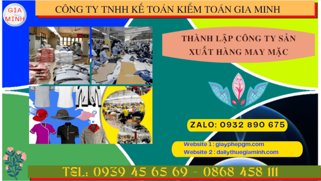Hồ sơ thành lập công ty sản xuất hàng may mặc tại Sóc Trăng