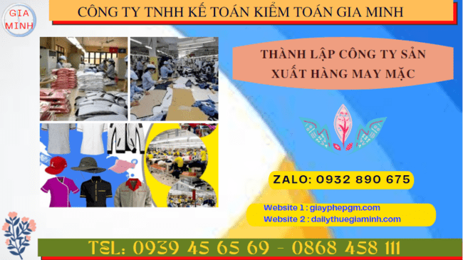 Thành lập công ty sản xuất hàng may mặc tại thái bình 4 Hồ sơ thành lập công ty sản xuất hàng may mặc tại Thái Bình