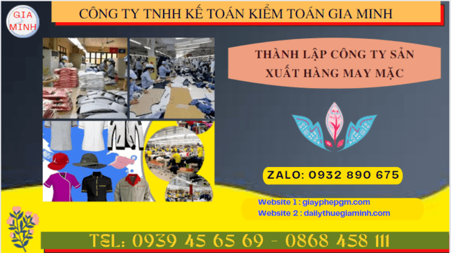Hồ sơ thành lập công ty sản xuất hàng may mặc tại Thành Phố Thủ Đức 