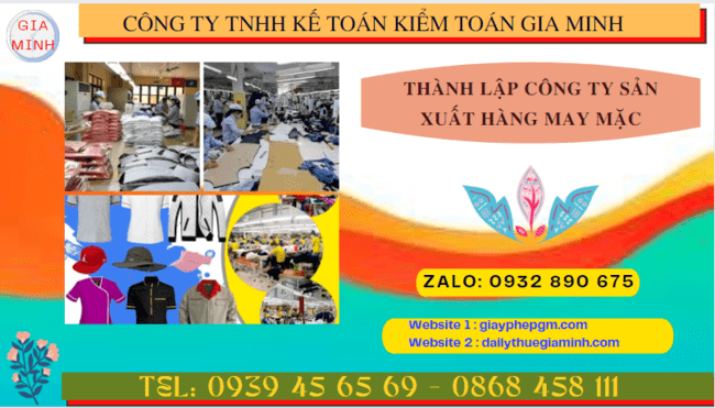 Hồ sơ thành lập công ty sản xuất hàng may mặc tại Tiền Giang