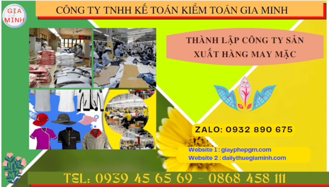 Thành lập công ty sản xuất hàng may mặc tại vĩnh phúc 8 Hồ sơ thành lập công ty sản xuất hàng may mặc tại Vĩnh Phúc