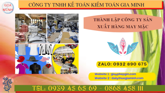 Hồ sơ thành lập công ty sản xuất hàng may mặc tại Yên Bái