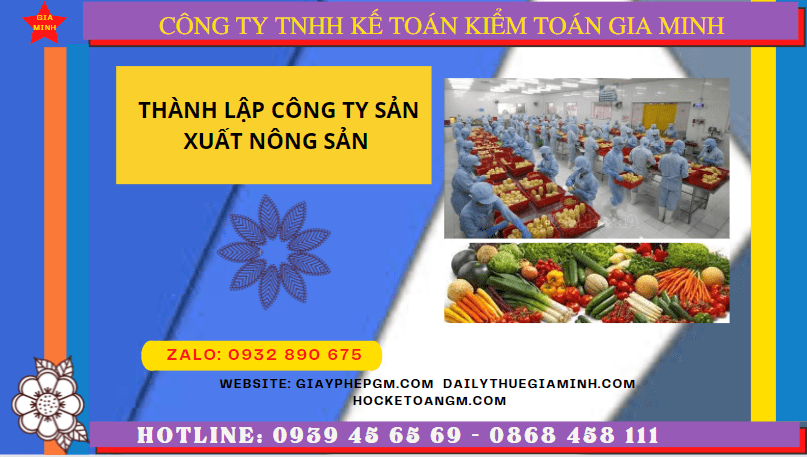 Hồ sơ thành lập công ty sản xuất nông sản tại An Giang