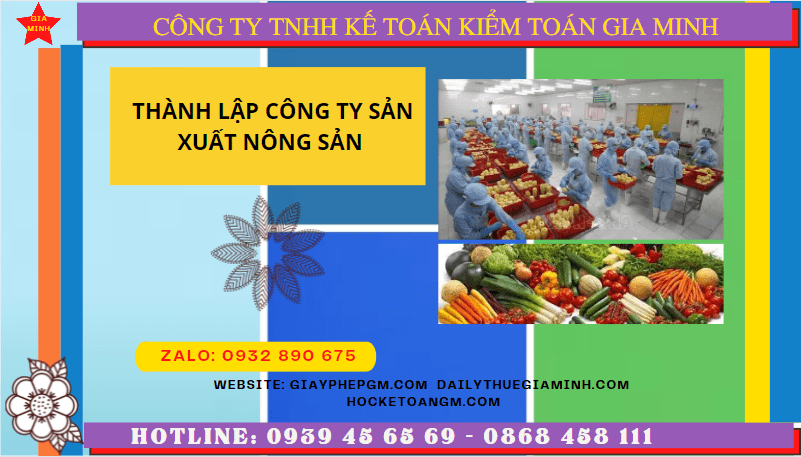 Hồ sơ thành lập công ty sản xuất nông sản tại Đồng Tháp