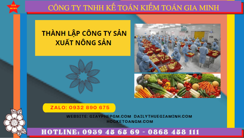 Hồ sơ thành lập công ty sản xuất nông sản tại Gia Lai