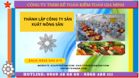 Thành lập công ty sản xuất nông sản tại Hà Nội 14 Hồ sơ thành lập công ty sản xuất nông sản tại Hà Nội