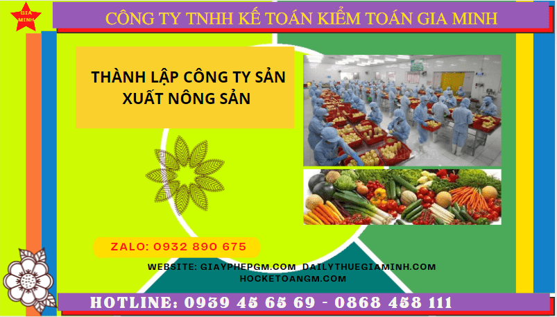 Thành lập công ty sản xuất nông sản tại lai châu 6 Hồ sơ thành lập công ty sản xuất nông sản tại Lai Châu