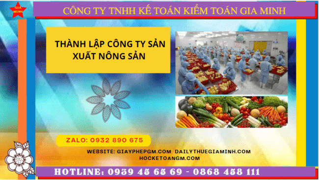 Hồ sơ thành lập công ty sản xuất nông sản tại Lâm Đồng