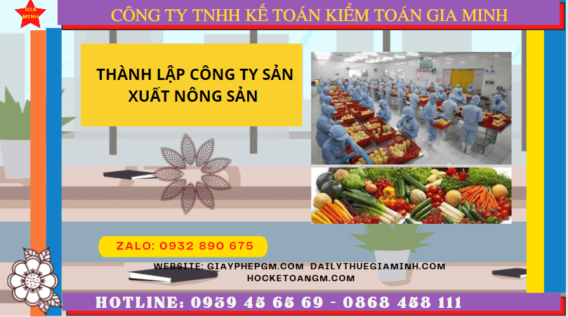 Hồ sơ thành lập công ty sản xuất nông sản tại Tây Ninh