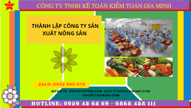 Hồ sơ thành lập công ty sản xuất nông sản tại Thành Phố Hưng Yên