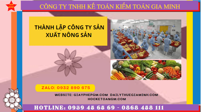 Hồ sơ thành lập công ty sản xuất nông sản tại Thành Phố Thủ Đức 