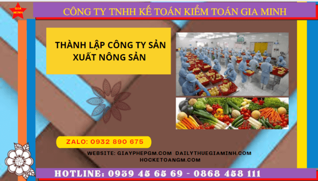 Hồ sơ thành lập công ty sản xuất nông sản tại Tiền Giang