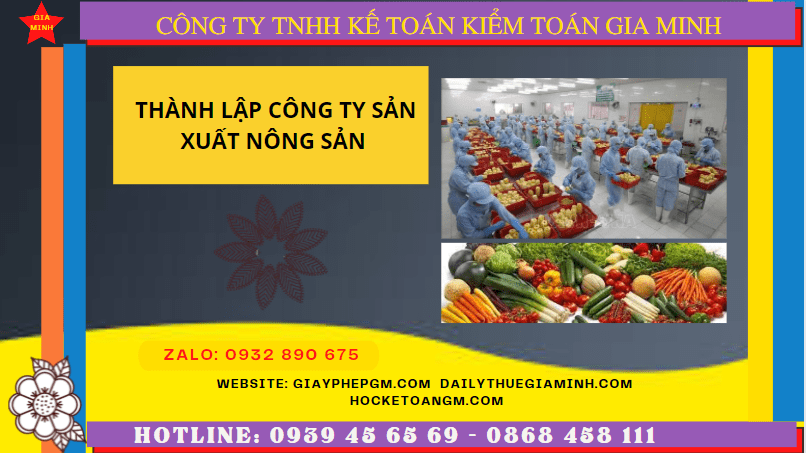 Hồ sơ thành lập công ty sản xuất nông sản tại TP Hưng Yên
