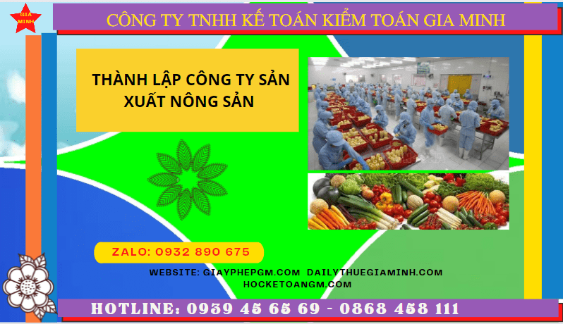 Hồ sơ thành lập công ty sản xuất nông sản tại Vĩnh Long
